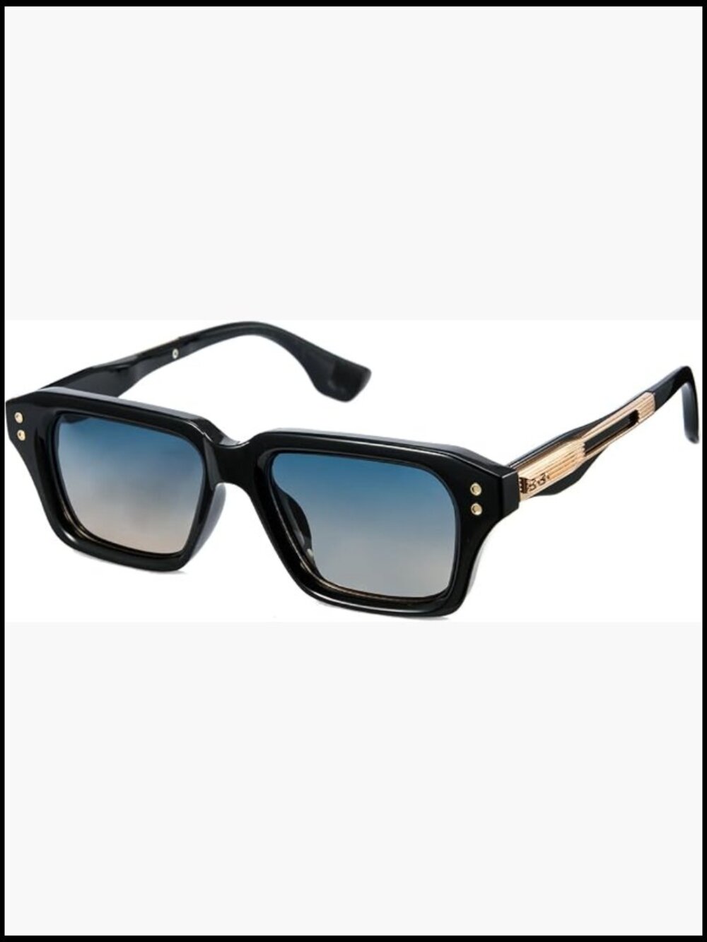 Polarized Retro Square Sunglasses Vintage 90s Minimalist Driving Motorcycle
